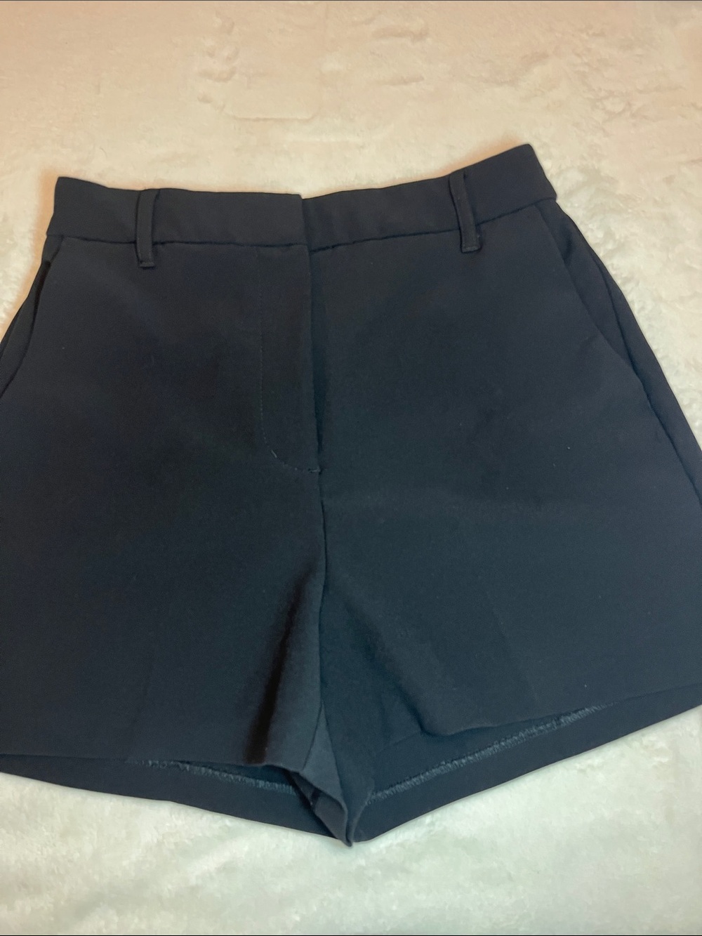 Express High-Waist Black Tailored Shorts